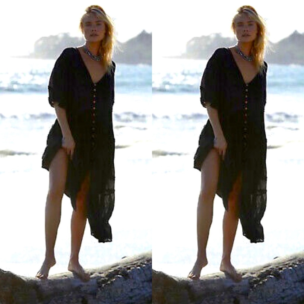 Free People Orianna Ruffles Billowy Button Maxi Dress